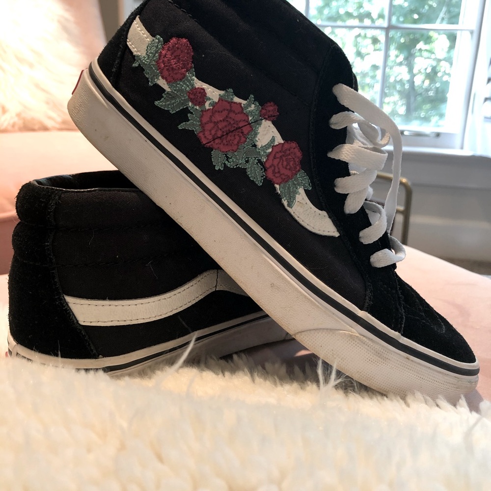 Rose Buds Custom Vans.  Worn one time.